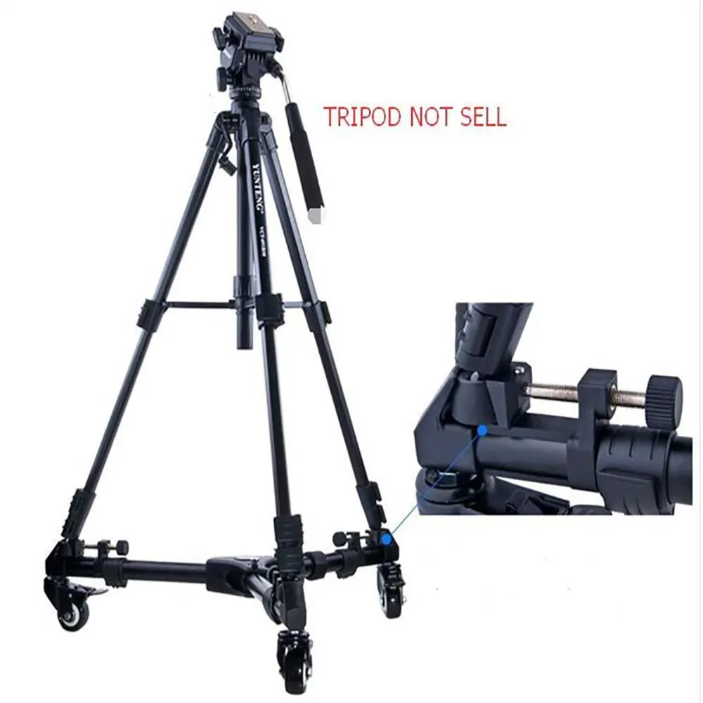 Malzeme Profesyonel Tripod Dolly Wheels Alüminyum Alaşım Stüdyo Fotoğrafı Video Aydınlatma Kilitlenebilir Canlı