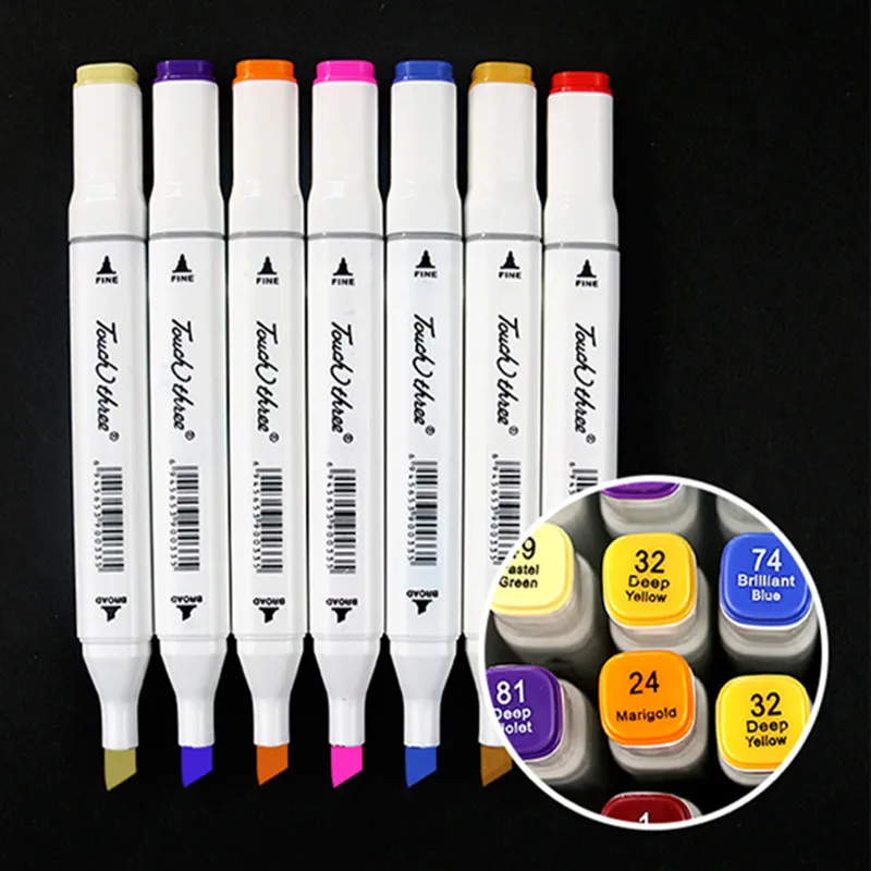 Student Dual Color Marker Pen Drawing Sketch Marker Pen Anime Art Supplies  Manga Brush Creative Christmas Gifts From 33,81 €