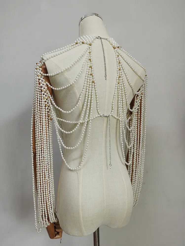 Other Fashion Accessories Women Pearl Tank Top Body Chain Jewelry