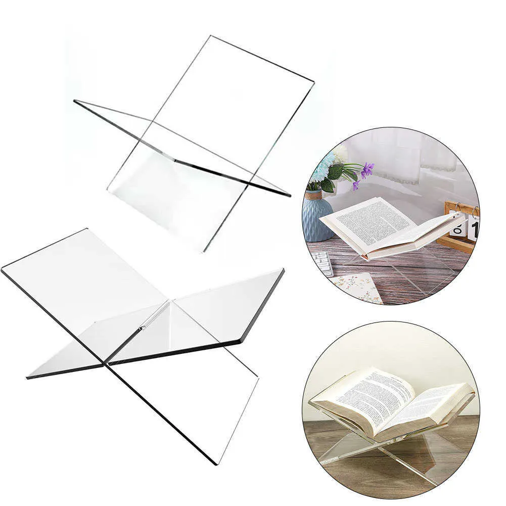 Soporte Para Libros De Acrílico Transparente - Estante Vertical Antideslizante - Para Ahorrar Espacio En Oficina, Estantería