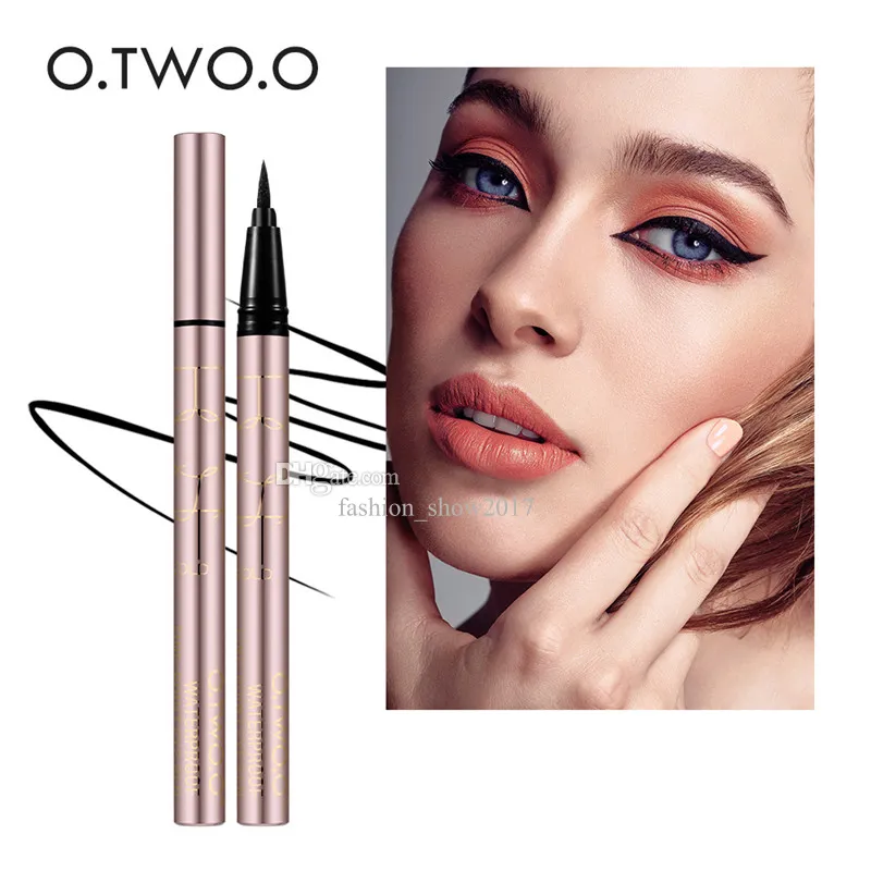 O.TWO.O Zwarte Vloeibare Eyeliner Oogmake-up Super Waterproof Langdurige Eye Liner Gemakkelijk te Dragen Party Make-up Cosmetica Gereedschap