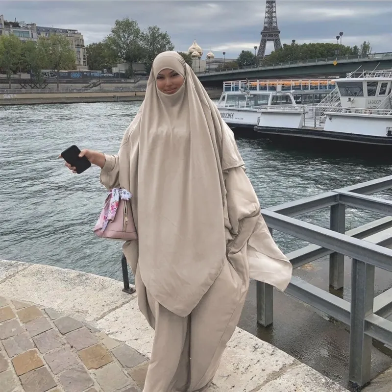 Hijaabs Islamitische enkele Lagen Volledige Lange Saudi Niqab Hijab Boerka Arabische Sluier Moslim Wrap Hoofddoek Vrouwen Eid Gebed Hoofddeksels Amira Khimar 230626