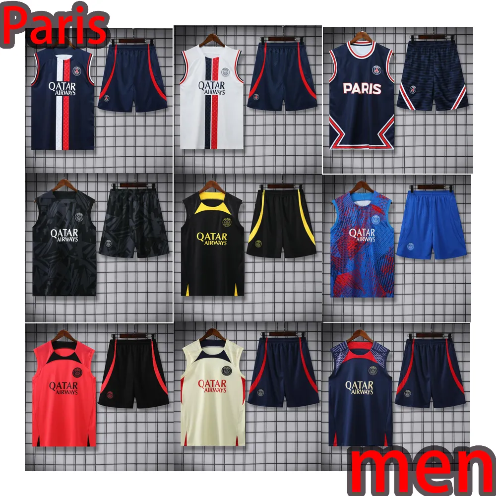 22/23 PSGs agasalho 2023 Paris Sportswear masculino terno de treinamento ShortS terno Futebol futebol Jersey kit uniforme Chandal moletom conjunto Camisola