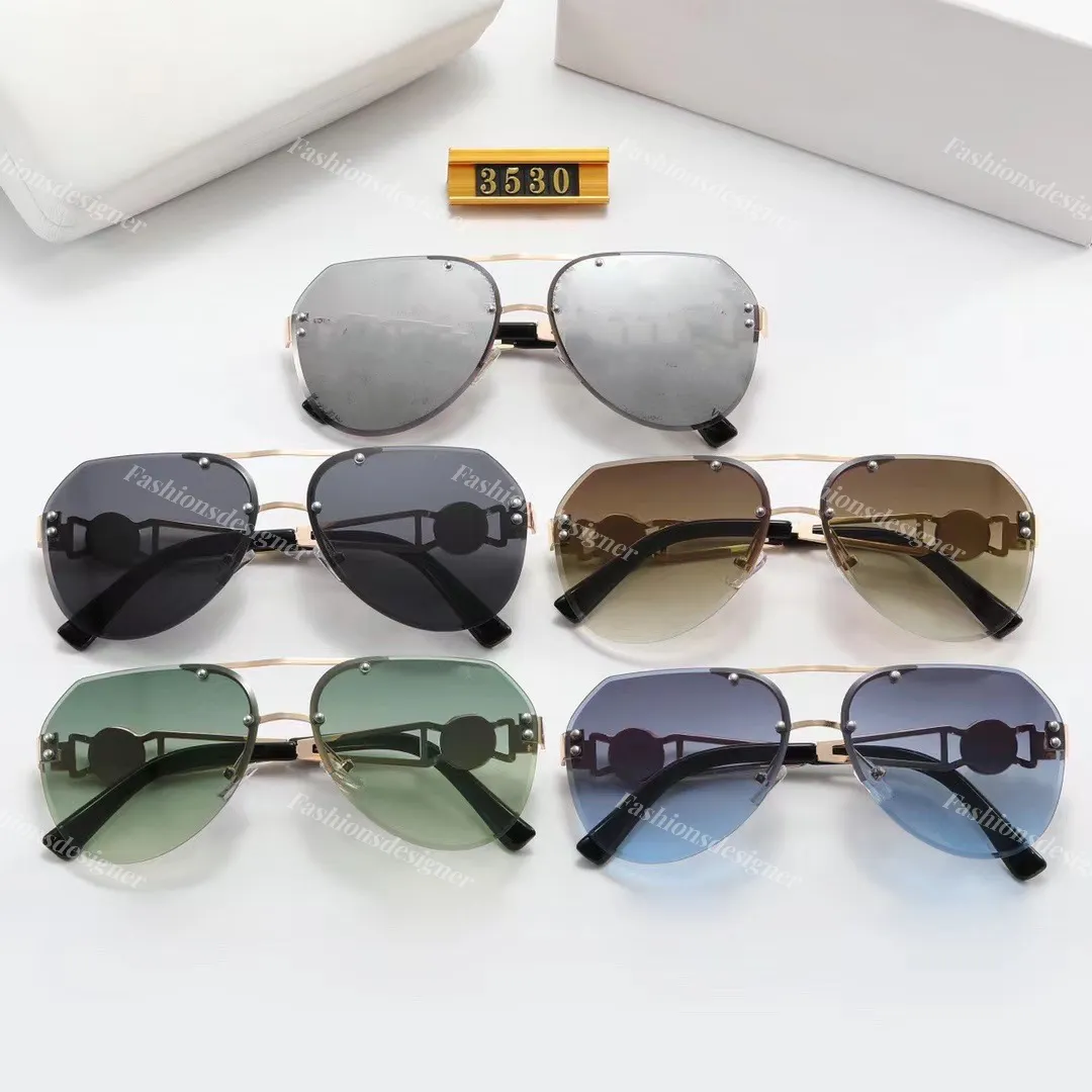 Designer Polarized Rimless Sunglasses Mens For Men Versage Oval Metal Frame  With Basilisk Head Trendy Multicolor Goggles Wholesale From  Fashionsdesigner, $4.01