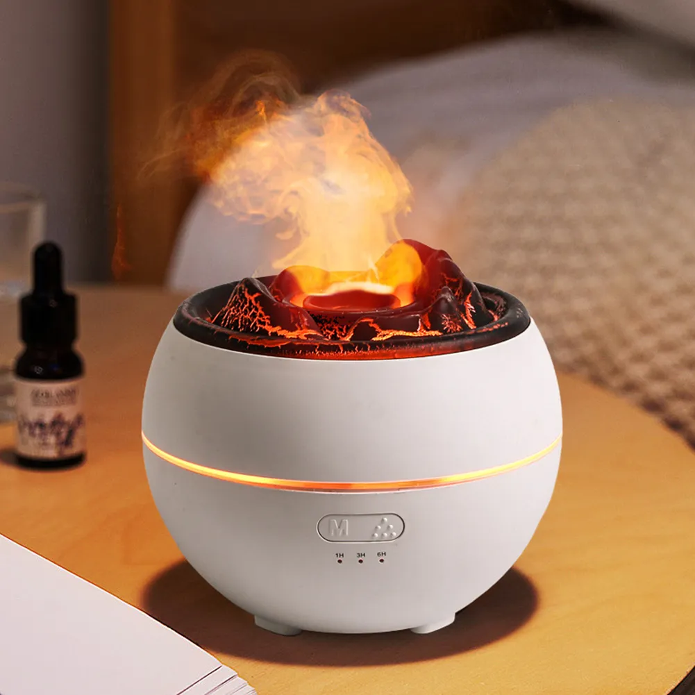 Flame Aroma Diffuseur d'huiles essentielles humidificateur 7 Couleurs de  Flamme, pour la Maison, la Chambre