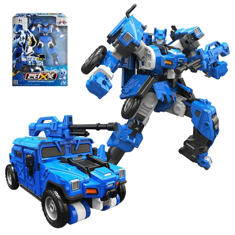 Transformatiespeelgoed Robots Mini Force Transformation Tank Robotspeelgoed Actiefiguren MiniForce X Simulatie Gevechtsvliegtuig Vervorming Mini Agent Toy 230625