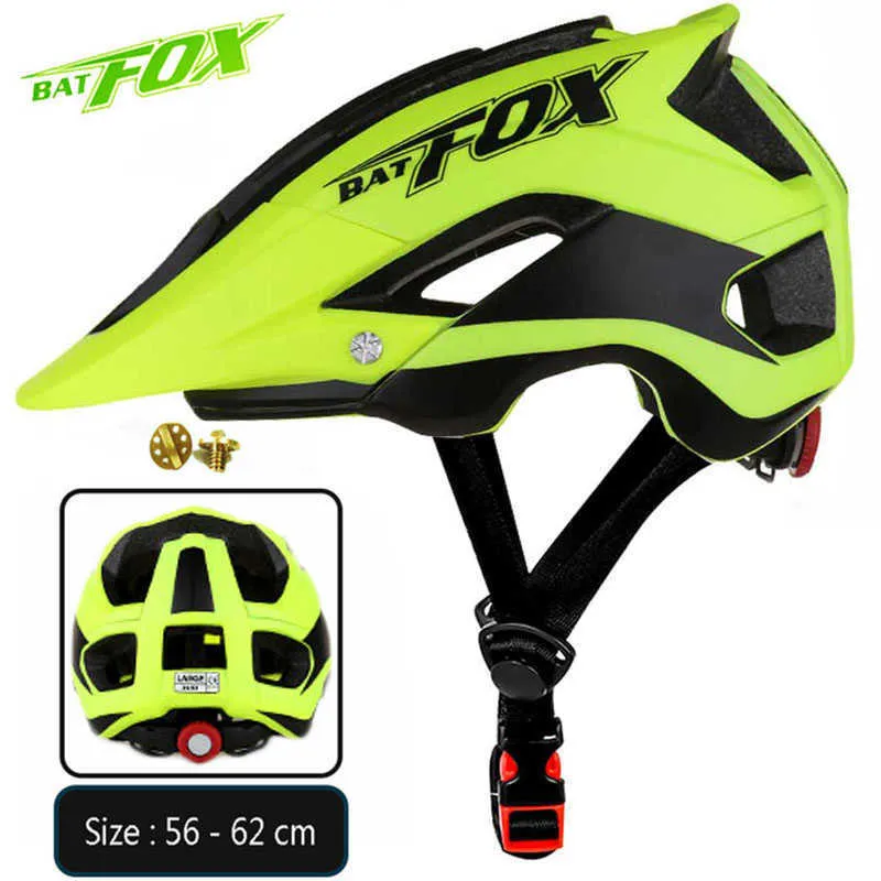 Caschi da ciclismo BAT Casco da ciclismo Casco Bicyc Donna Uomo MTB Bike Mountain Road Ciclismo Sicurezza Casco con visiera grande HKD230626