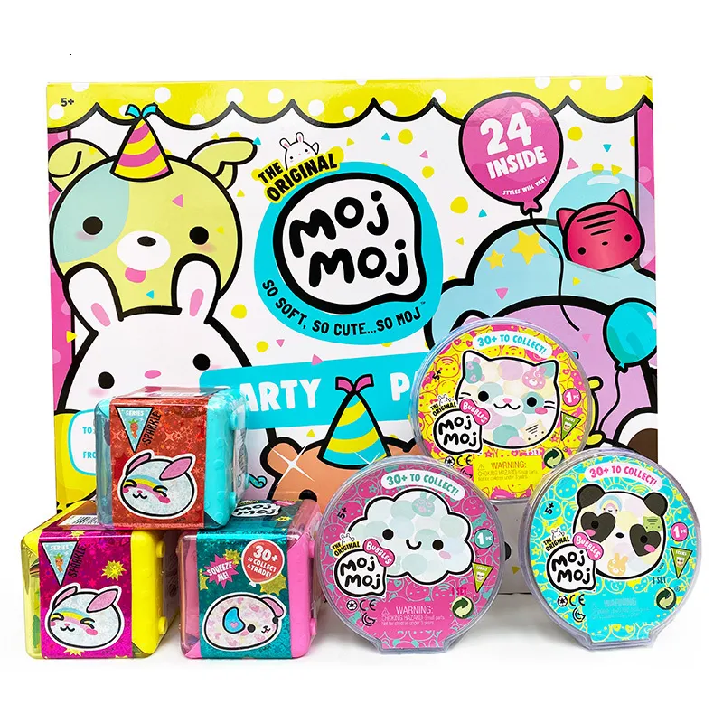 Juguete de descompresión The Original Moj Squishy Children Surprise Toy Party Pack Coleccionable Toy Girl Regalo de cumpleaños Stress Relief Toy para niños Sets 230625