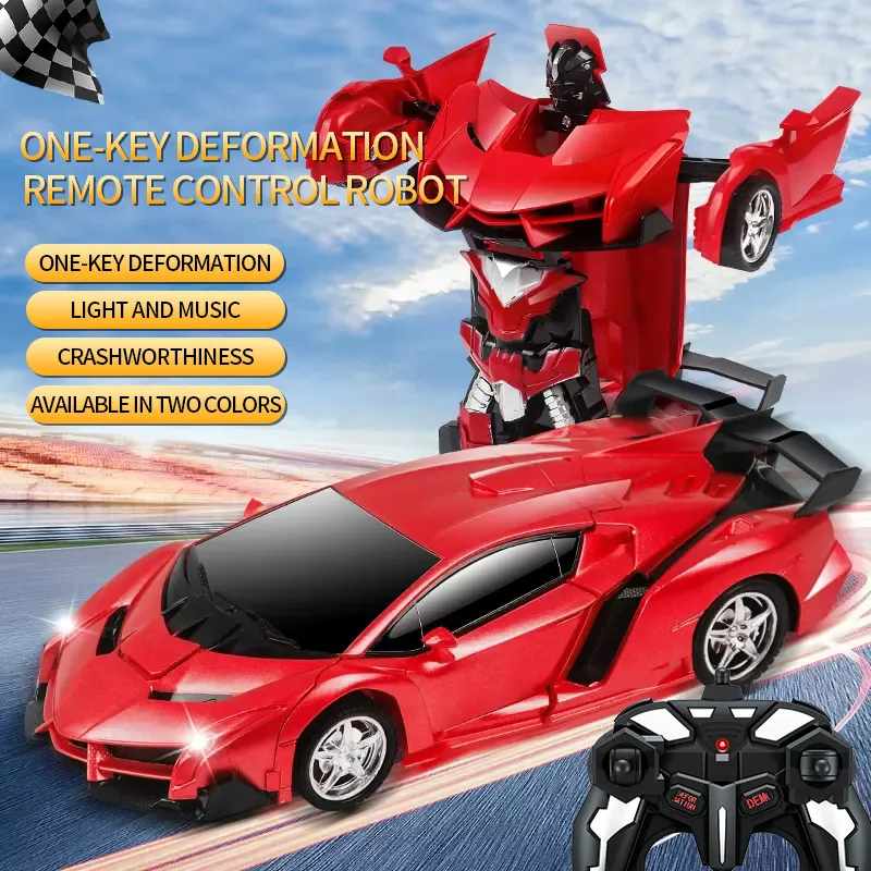 Transformation toys Robots Remote Control Gesture Induction Car Electric Racing Shape-shifting Robot kong Children's toy car Suitable for 3 4 5 230625