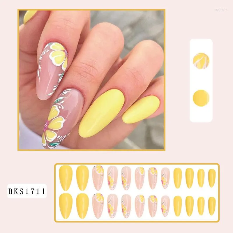 The Royal Nail - A full set acrylic nails art yellow french. | Facebook