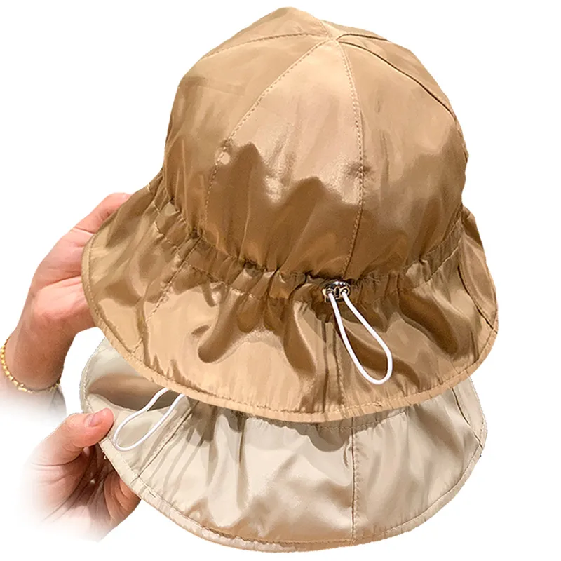 Été seau chapeau séchage rapide réglable hommes en plein air pliable pêche randonnée plage chapeaux maille respirant Anti UV soleil vent corde casquette