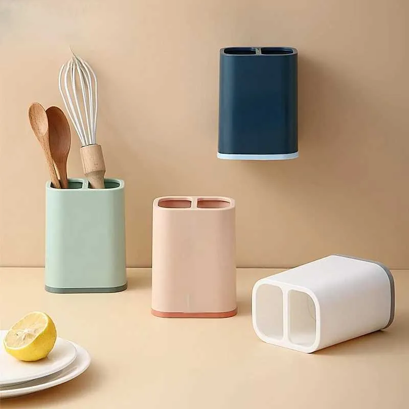 Wooden Utensil Organizer: Multifunctional Kitchen Knife, Spoon ...