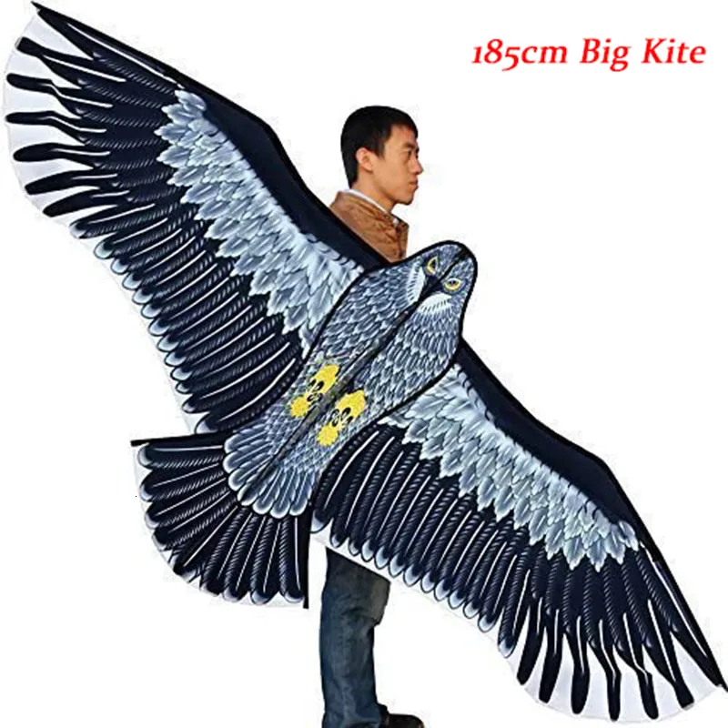 Kite Accessoires Outdoor Fun Sport Enorme 185 cm Eagle Kite Met Handvat Lijn Nieuwigheid Speelgoed Vliegers Voor Volwassen/Kinderen Grote Goede Vliegende 230625