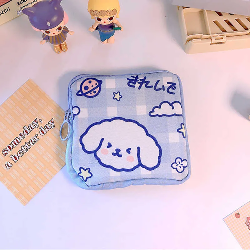Korean Cute Bear Large Capacity Sanitary Napkin Pads Storage Bags Girls  Cartoon Physiological Period Tampon Organiser