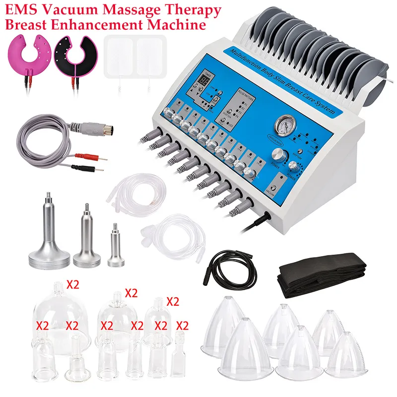 Hot Sale EMS Vacuum Massage Therapy Machine Enlargement Pump Lifting Breast Enhancer Massager Cup And Body Shaping Beauty Device