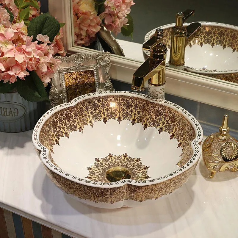 Évier marocain en céramique émaillée - Modèle Jamilun 40 cm