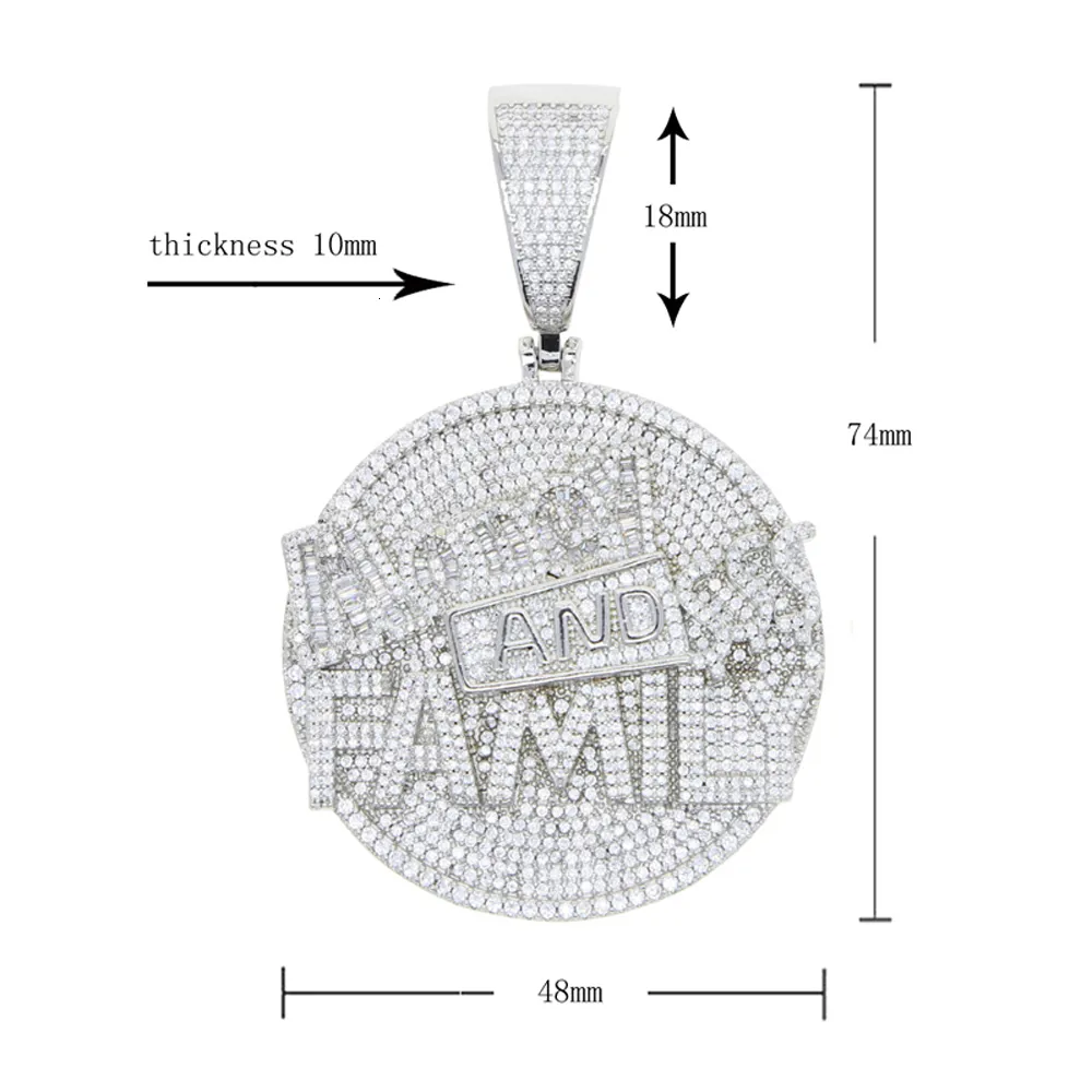 コモンセンスまとめ売り(⁠☆⁠▽⁠☆⁠) Gold Plated CZ Money And Family Pendant Necklace With Iced