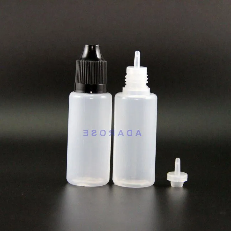 100 Stück 15 ml Kunststoff-Tropfflaschen mit kindersicheren sicheren Kappen, Tipps, Dampf, zusammendrückbare Flasche, langer Nippel, Vrfnd