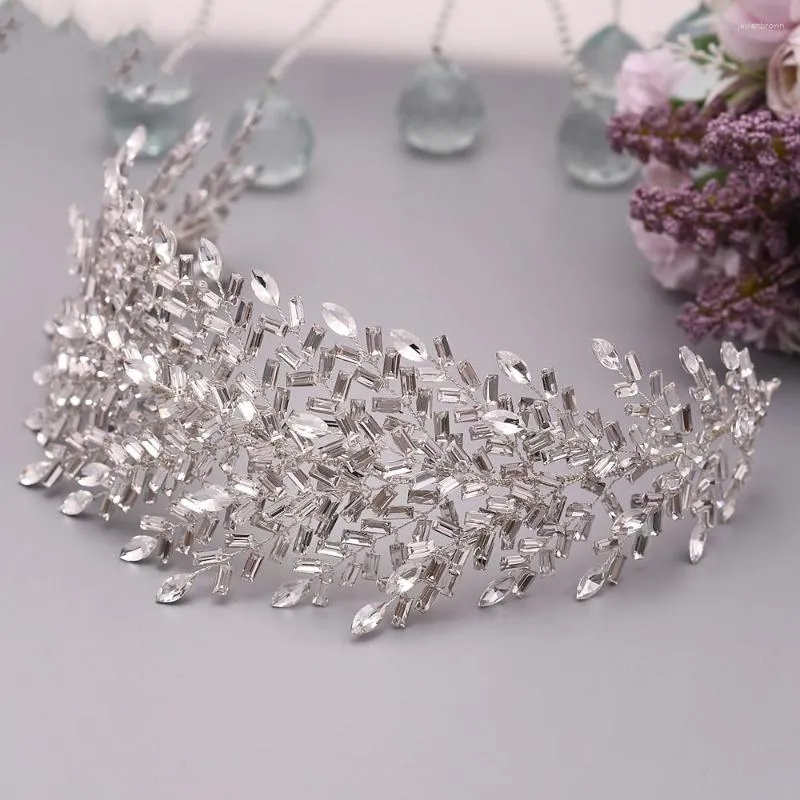 Headpieces YouLaPan HP312 Bridal Hair Pieces Bridemaids Head Crystal Headbands For Women Jeweled Accessories Rhinestone Tiara