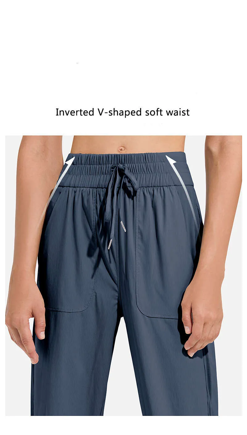 Lu Lus Designer Naked Feel Elastic Waist Eddie Bauer Leggings With Two Side Pockets For Women