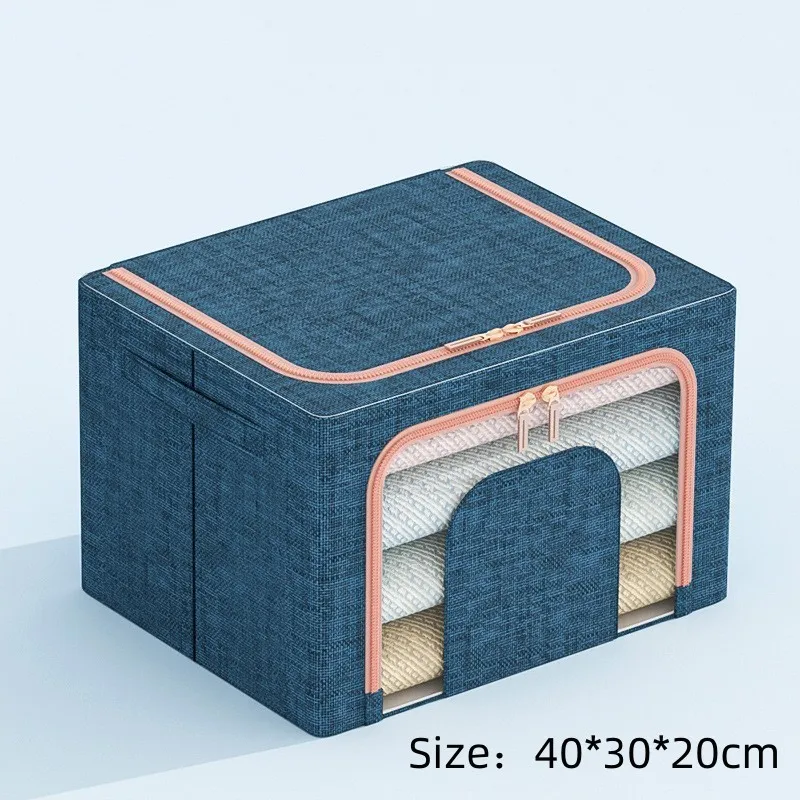 Scatola portaoggetti in tessuto Oxford con coperchio, organizer per vestiti, contenitore pieghevole per armadio, confezione da 2 XL | Leroy Merlin