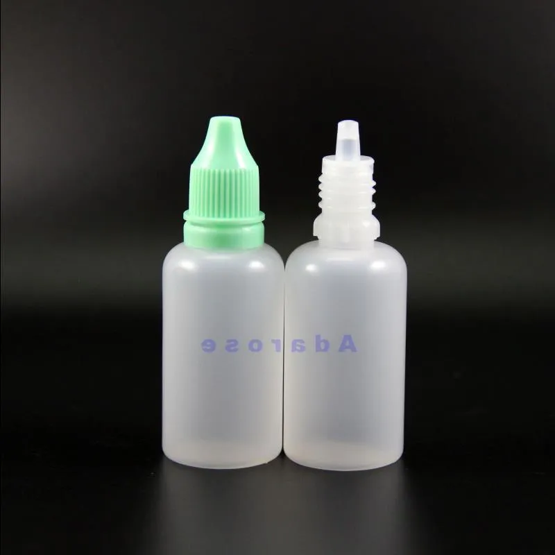 30 ML 100 Stks/partij Hoge Kwaliteit LDPE Plastic Druppelaar Flessen Met Sabotage Proof Caps Tips Dief Veilig Squeeze dikke tepel Dlsqx