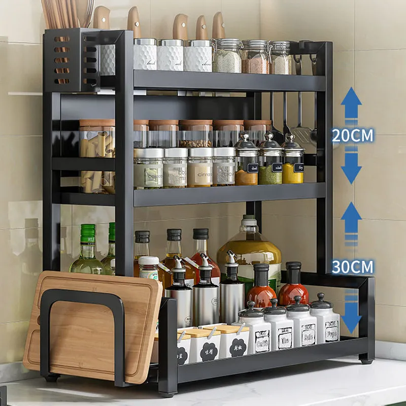 Upgraded Kitchen Storage Rack - Thickened Stainless Steel Pot Rack ...