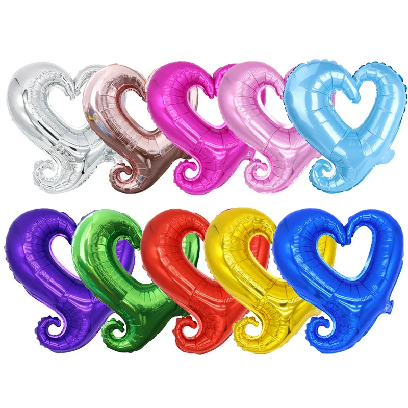 18Inch Party Decoration Love Heart Balloon Aluminium Foil Hearts Formed Valentines Balloons Romantic Wedding Decor Balloon TH0400