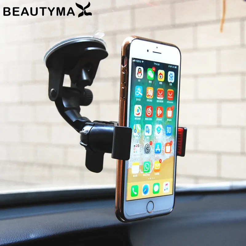 Acessórios para carro Universal 360 Rotating Windshield Car Sucker Mount Mount GPS Car Phone Holder Stand For IPhone Samsung Huawei