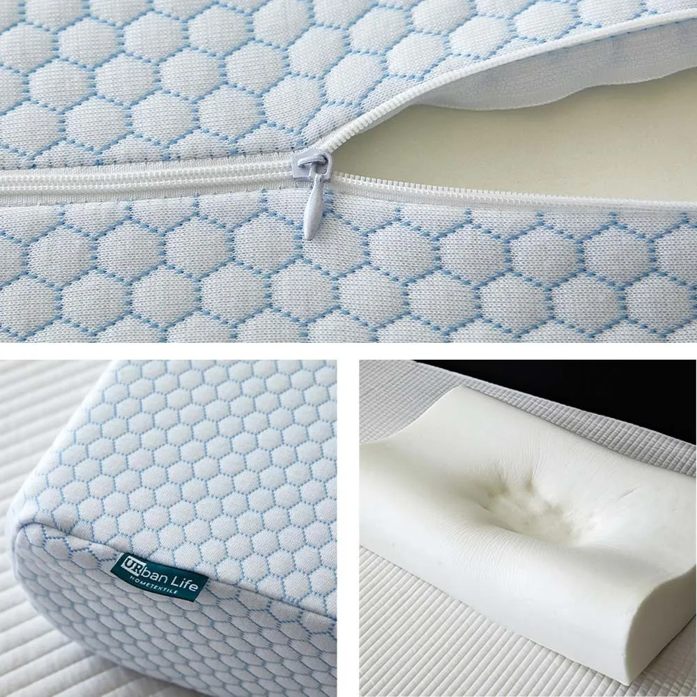 Cuscino Cervicale Memory Foam, Guanciale Letto Ergonomico per Dolori a