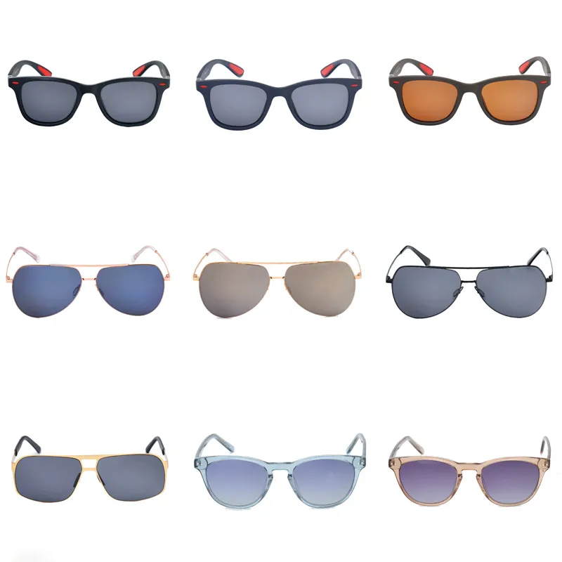 Masowe okulary przeciwsłoneczne Klasyczne designerskie damskie damskie gogle zaawansowane obiektyw Polaroid Women okulary ramy retro metalowe okulary przeciwsłoneczne na świeżym powietrzu z ramą