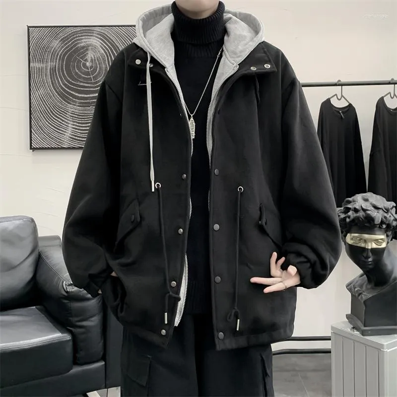 Мужские куртки 2023 Весна доступная роскошная модная куртка мужская корейская версия свободно удобная повседневная одежда для блюд с капюшоном.
