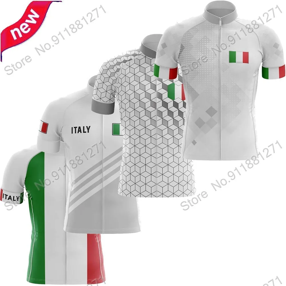 Cykeltröjor toppar Italien Nationalteam Mens Cycling Jersey Short Sleeve Summer Cycling Clothing Road Bike Shirt MTB Wear Uniform Maillot 230625