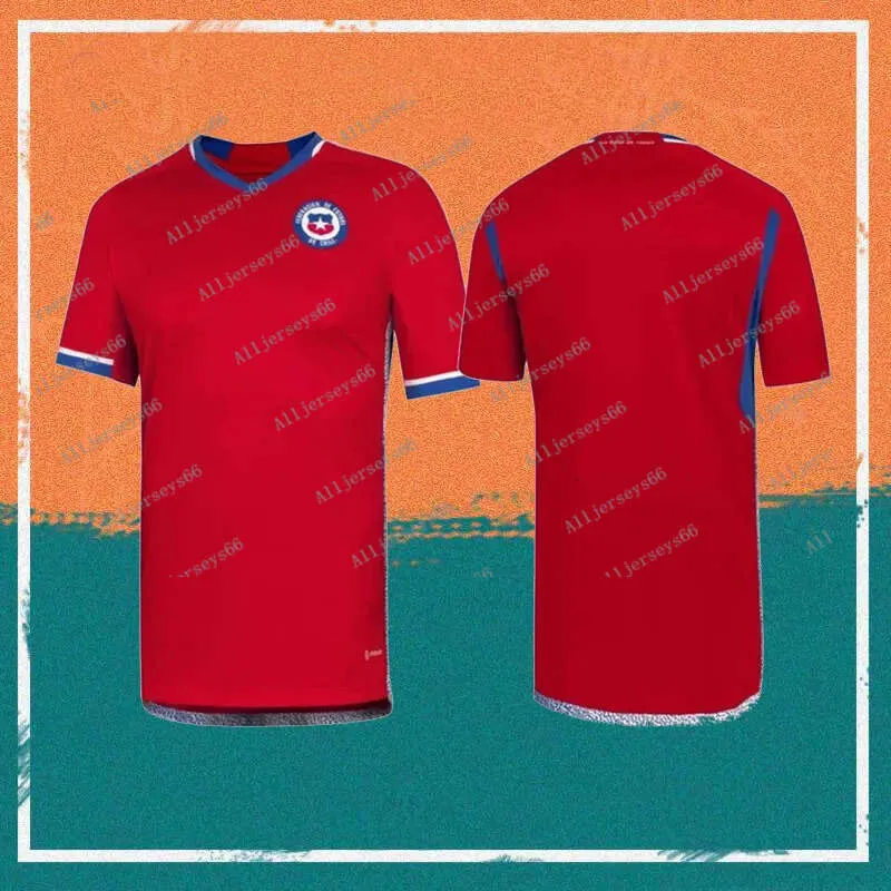 2022 Maillots de football du Chili 22/23 Maillot à manches courtes # 7 Alexis # 8 Vidal # 10 Valdivia 17 Medel Kids Kit Uniformes de football