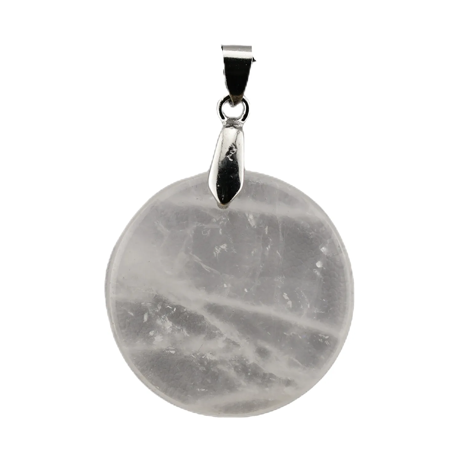 Pendentif en pierre précieuse en cristal naturel à la mode 30mm pendentif en pierre précieuse de forme circulaire pour accessoires de bijoux