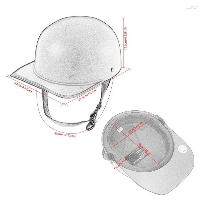 Motorradhelme Schwarz Erwachsene Open Face Halb Retro Helm Moto Vintage Motorrad Biker Reiten Crash Für Roller Cruiser Chopper