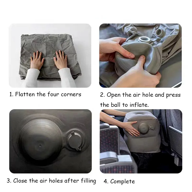 Plane Foot Rest Maliton Inflatable Travel Foot Rest Pillow For