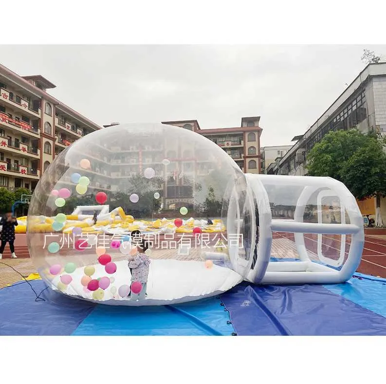 キッズパーティーは、屋外デートキャンプ用の風船付きインフレータブルバブルテントインフレータブルバブルハウステント