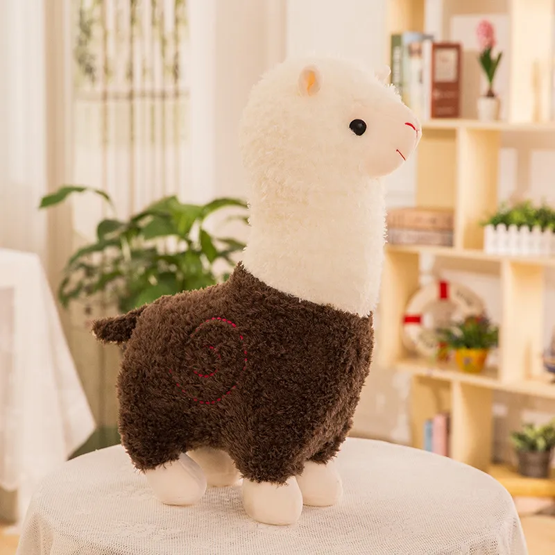 Commercio all'ingrosso diverse dimensioni di alpaca animale simulazione peluche bambola bambola ragazze bambini regali decorazione dell'interno