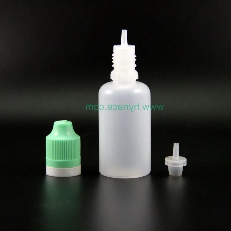 30ML 100PCS/Lot Plastic Dropper Bottle With Double Proof tamper evident & Child Safe Caps for E cig Runvf