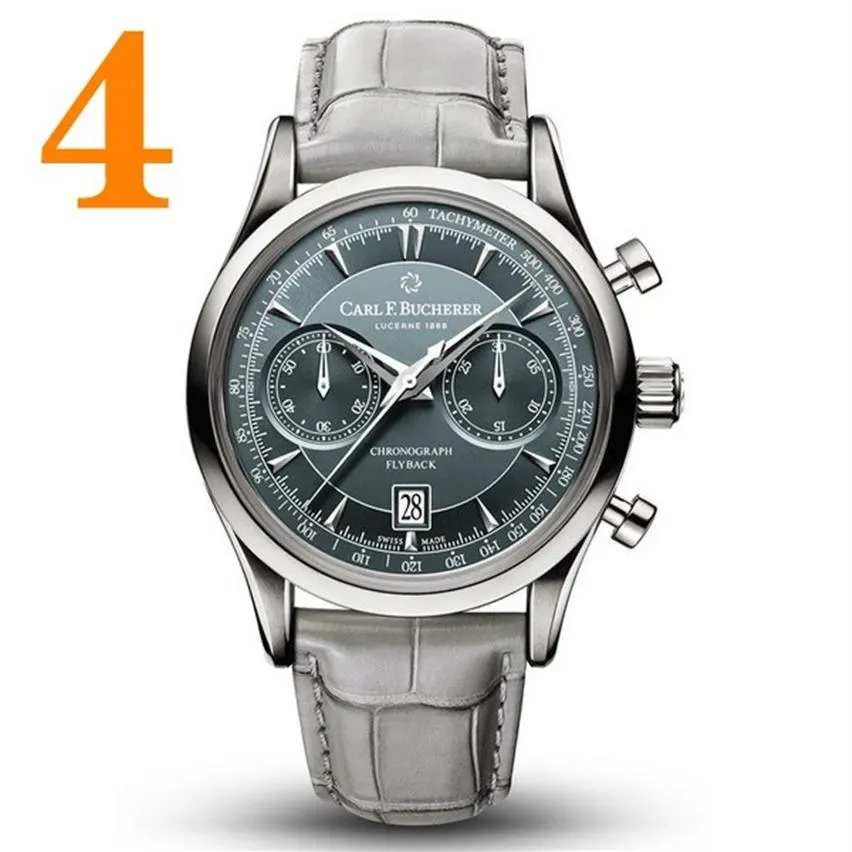 2023 hoge kwaliteit Mannen Luxe Horloges zes steken serie Alle wijzerplaten werken Heren quartz Horloge CARLF merk klok Mode ronde shape263n