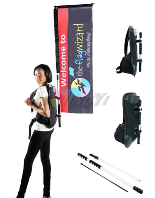 Custom Outdoor Advertising Backpack Flag Banner - Portable Street ...