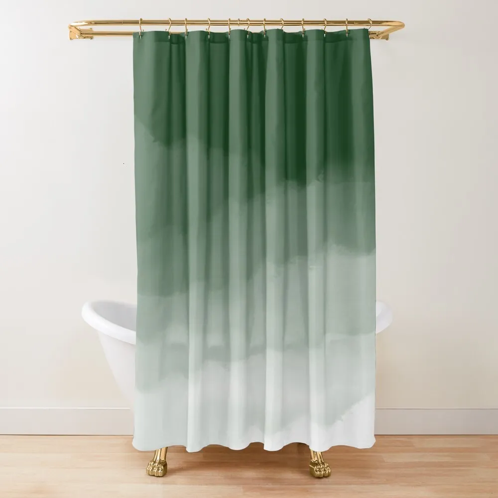 Tende Da Doccia Verde Salvia Acquerello Ombre Tenda Bagno Tessuto  Poliestere Impermeabile Modern Bath Decor Con 12 Ganci 230626 Da 11,43 €