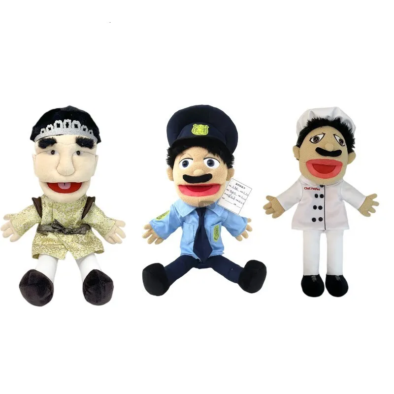 Grand chapeau en peluche Jeffy Puppet pour garçons et filles, jouet de jeu,  marionnette Feebee, peluche à main de dessin animé, jeu de beurre, talk  show, accessoires de fête, cadeau de Noël