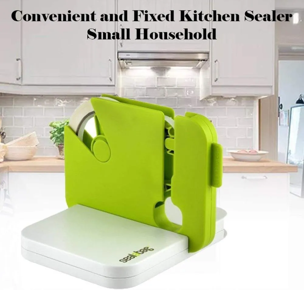 Bagklämmor Portable Sealer Kitchen Sealing Machine Hushåll Small Fixable Plastic Green 230626