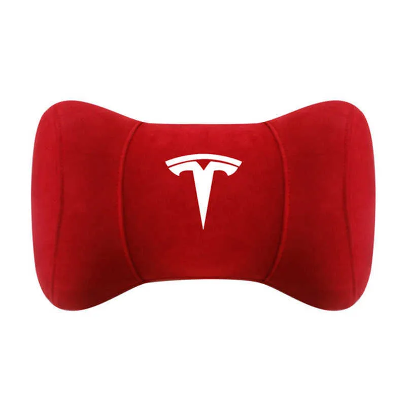 Pour Tesla Model 3 Modèle Y Modèle X Oreiller Cuir Style Mémoire