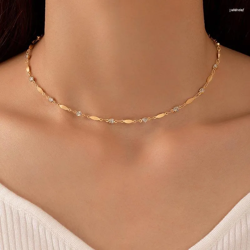 Choker Hip Hop Trend Single Piece Alloy One Line Layer Necklace Irregular Simple Chain Neck