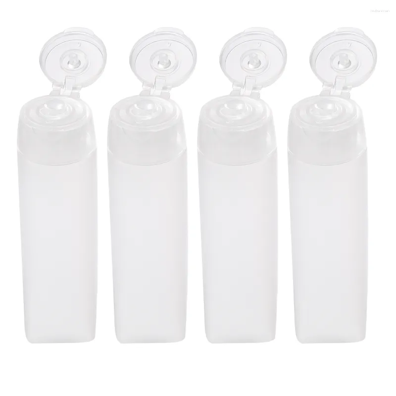 Storage Bottles 4 Pcs Tube Container Hand Soap Leakproof Travel Containers Cosmetics Squeeze Bottle