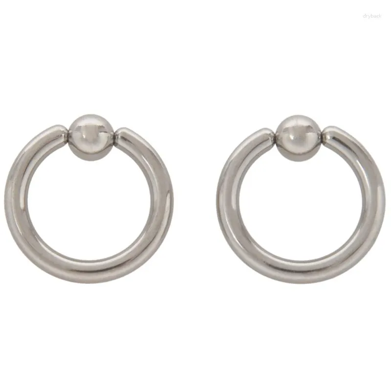 Pochettes à bijoux 1 paire d'anneaux d'oreille en perles captives en acier inoxydable Hoop BCR Studs Piercing Couleur 4g (5mm) x16mm