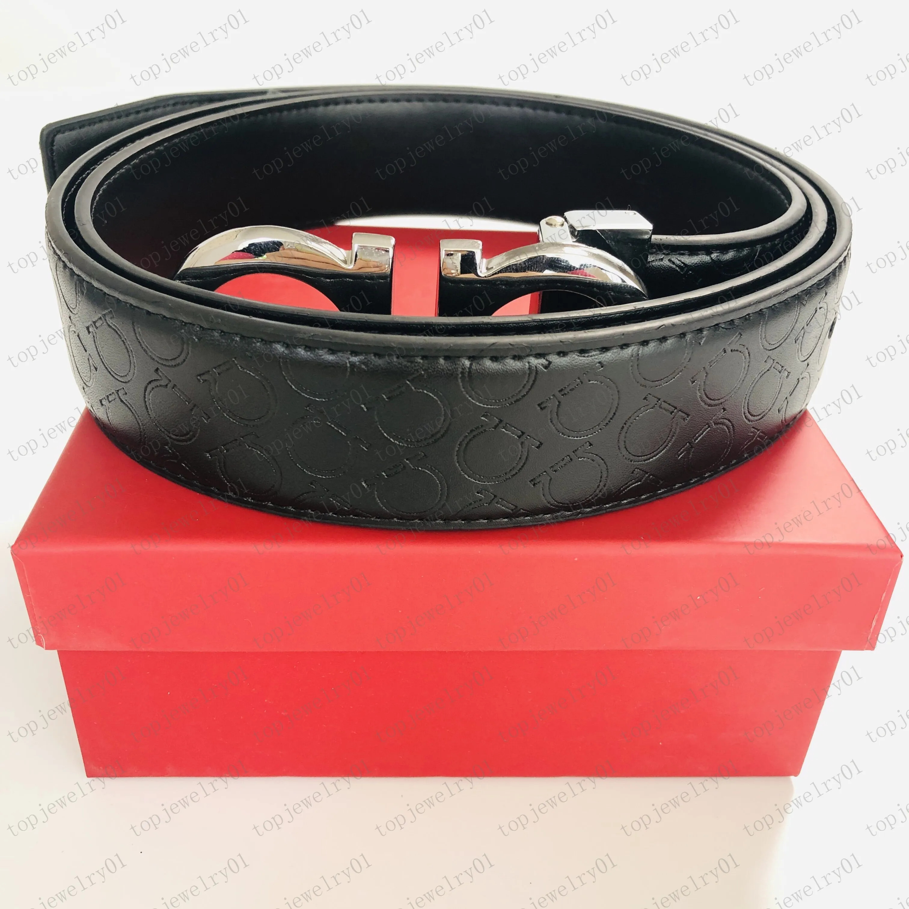 Belts Fashion Men Classic Designers Casual Letter Smooth Buckle Womens Mens Leather Belt Width 3.5cm with Orange Box s